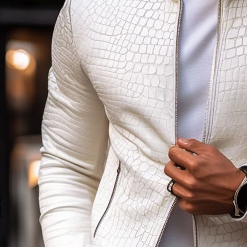 Mason Stone-Tone Leather Jacket