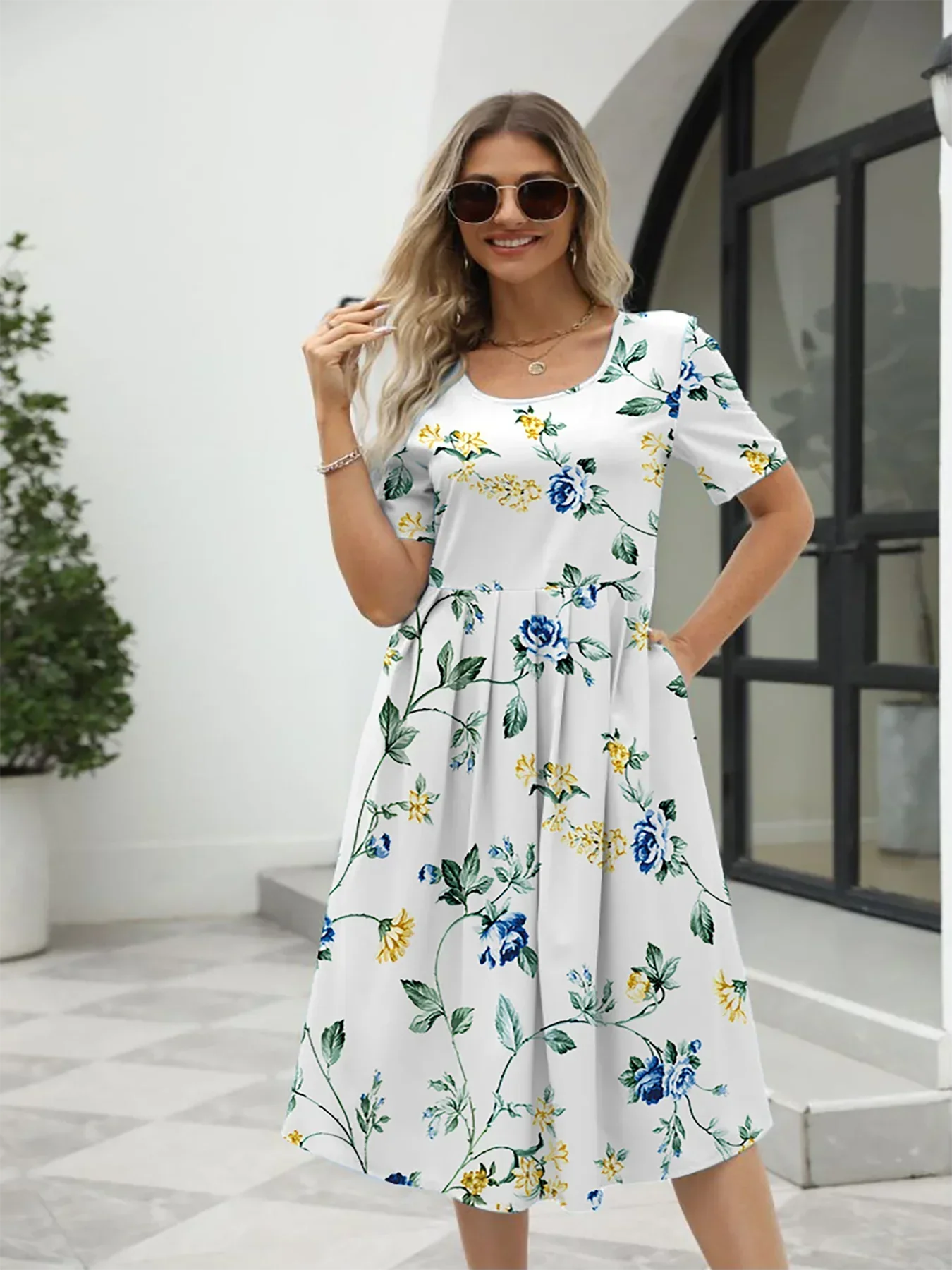 Nuvella™ Printed Zipper Summer Dress (Almost sold out)
