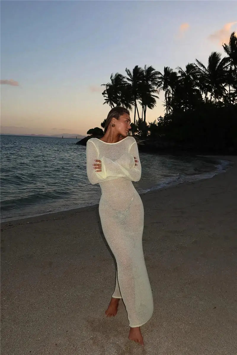 Odessa | Back-Wrapped Halter Neck Maxi Dress