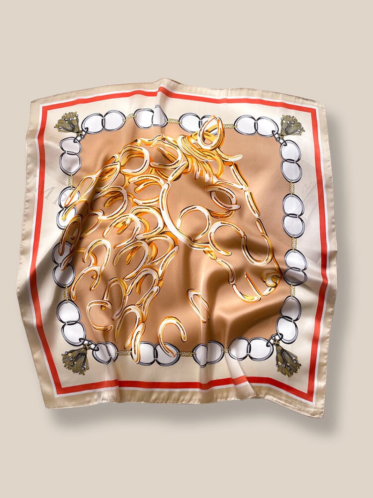 Stylish Printed Square Silk Scarf