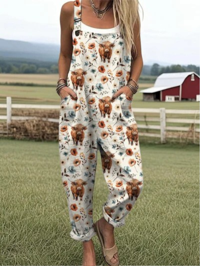 Melany - Breezy Vintage-Inspired Jumpsuit