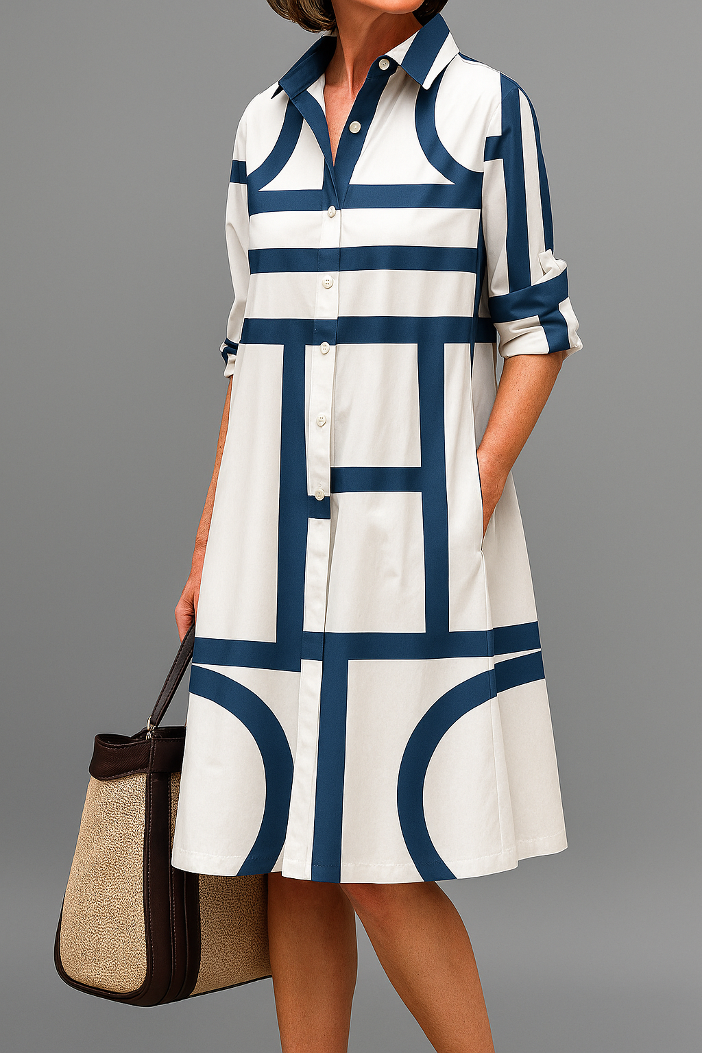 Julia – Elegant Midi Dress for a Stress-Free Style