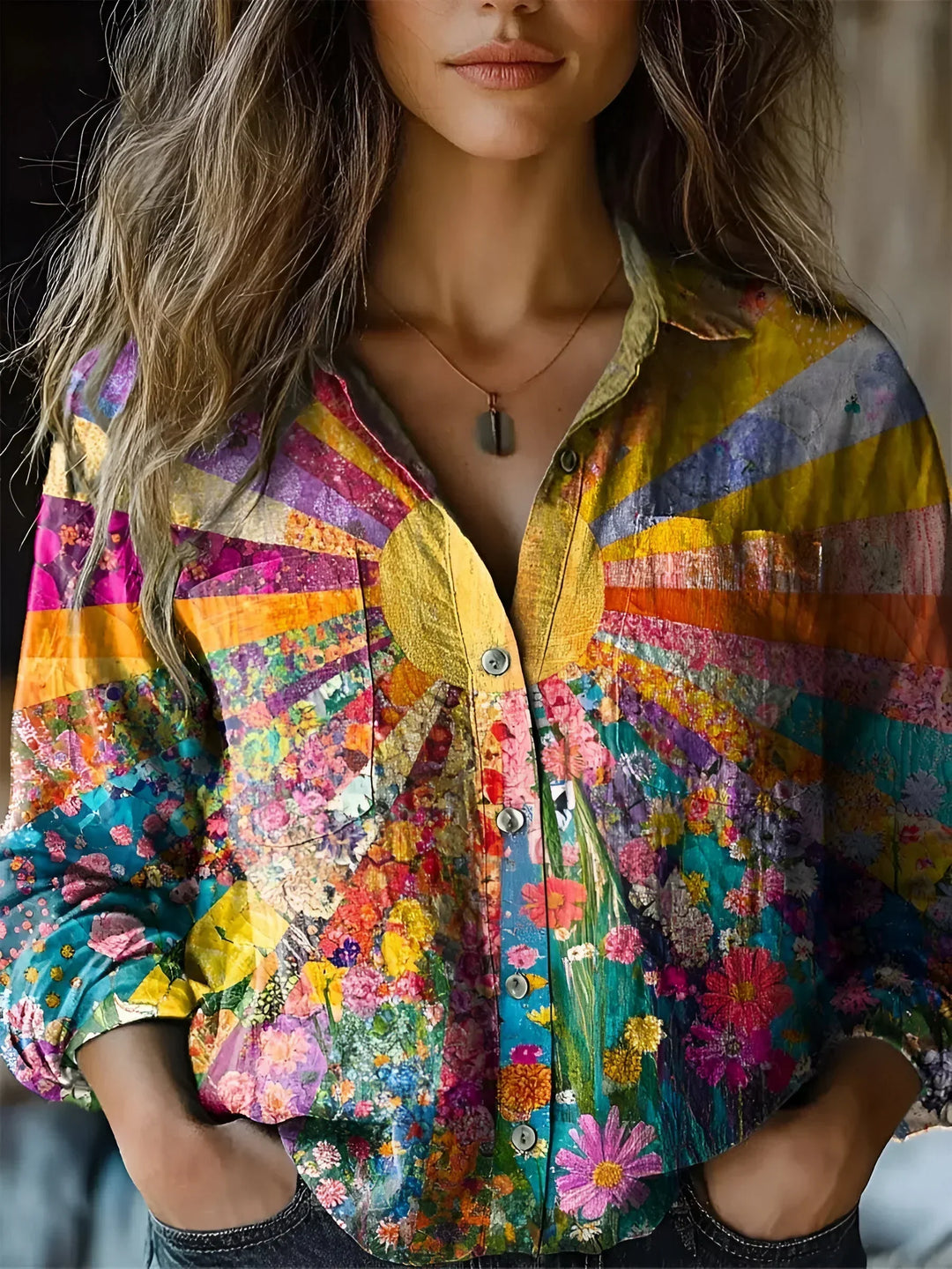 Tineke™ - Radiant Sunflower blouse