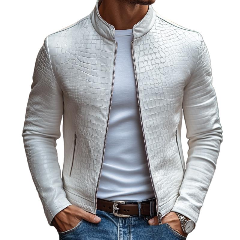 Mason Stone-Tone Leather Jacket