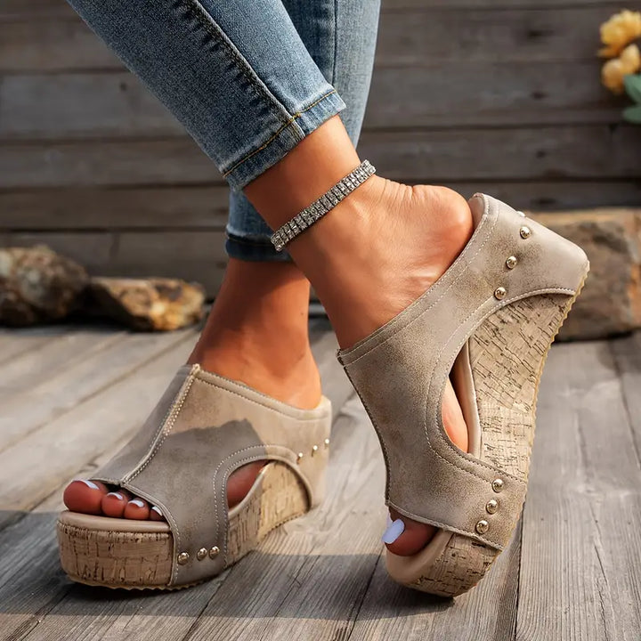 Aria™ - Stylish Retro Wedge Sandals