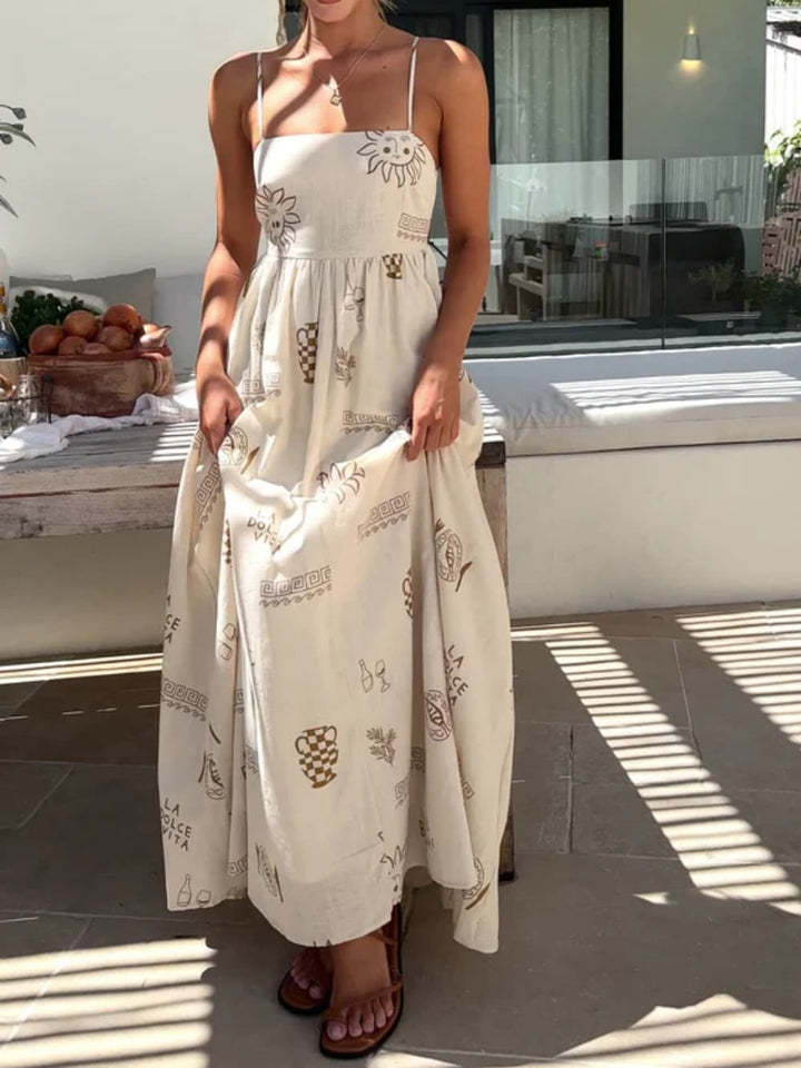 Avery - Maxi Dress With Mediterranean Print
