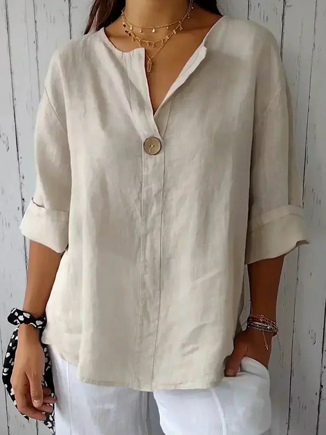 Jessa™ | Relaxed V-Neck Blouse