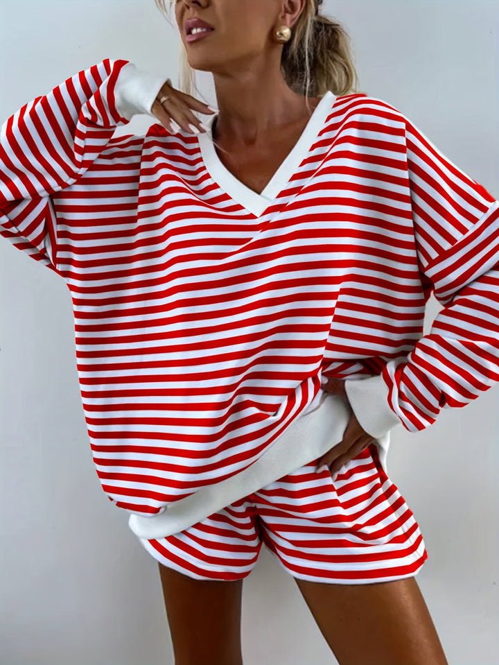 Brooklyn – Casual Striped Lounge Set