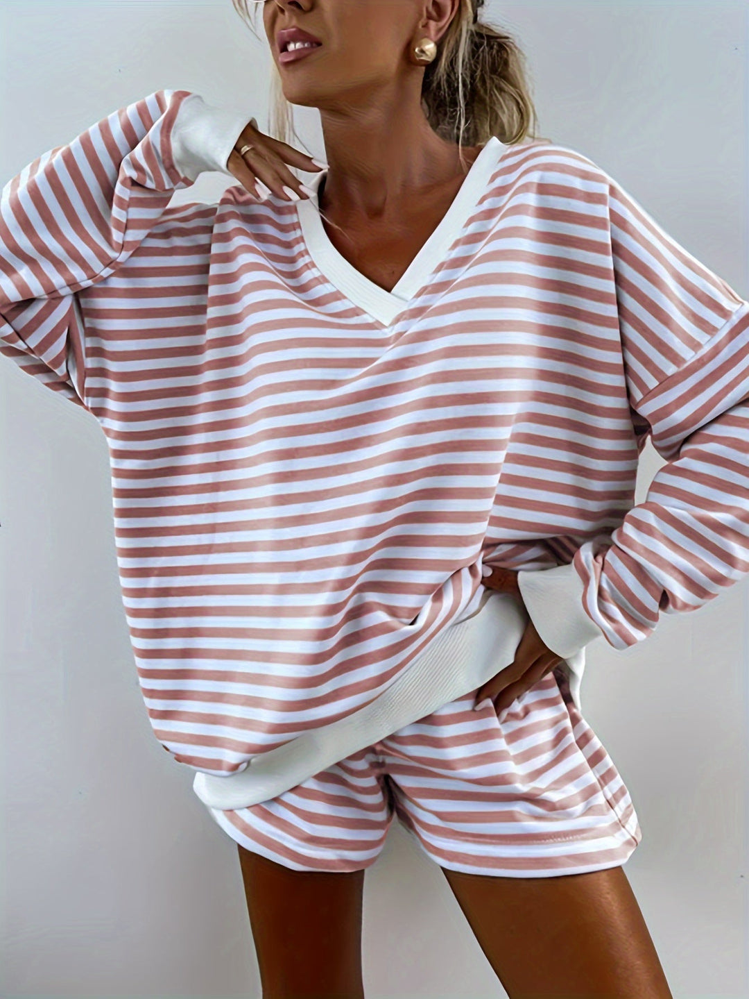 Brooklyn – Casual Striped Lounge Set