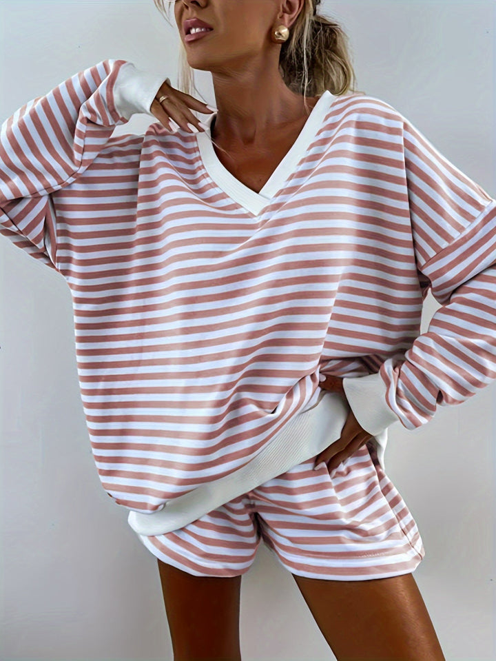 Brooklyn – Casual Striped Lounge Set