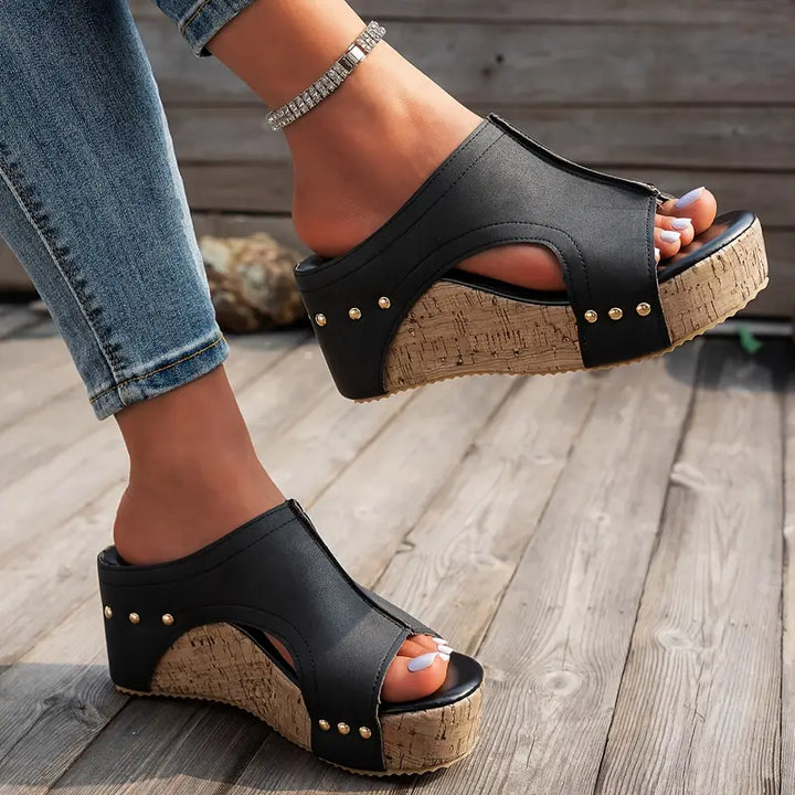 Aria™ - Stylish Retro Wedge Sandals
