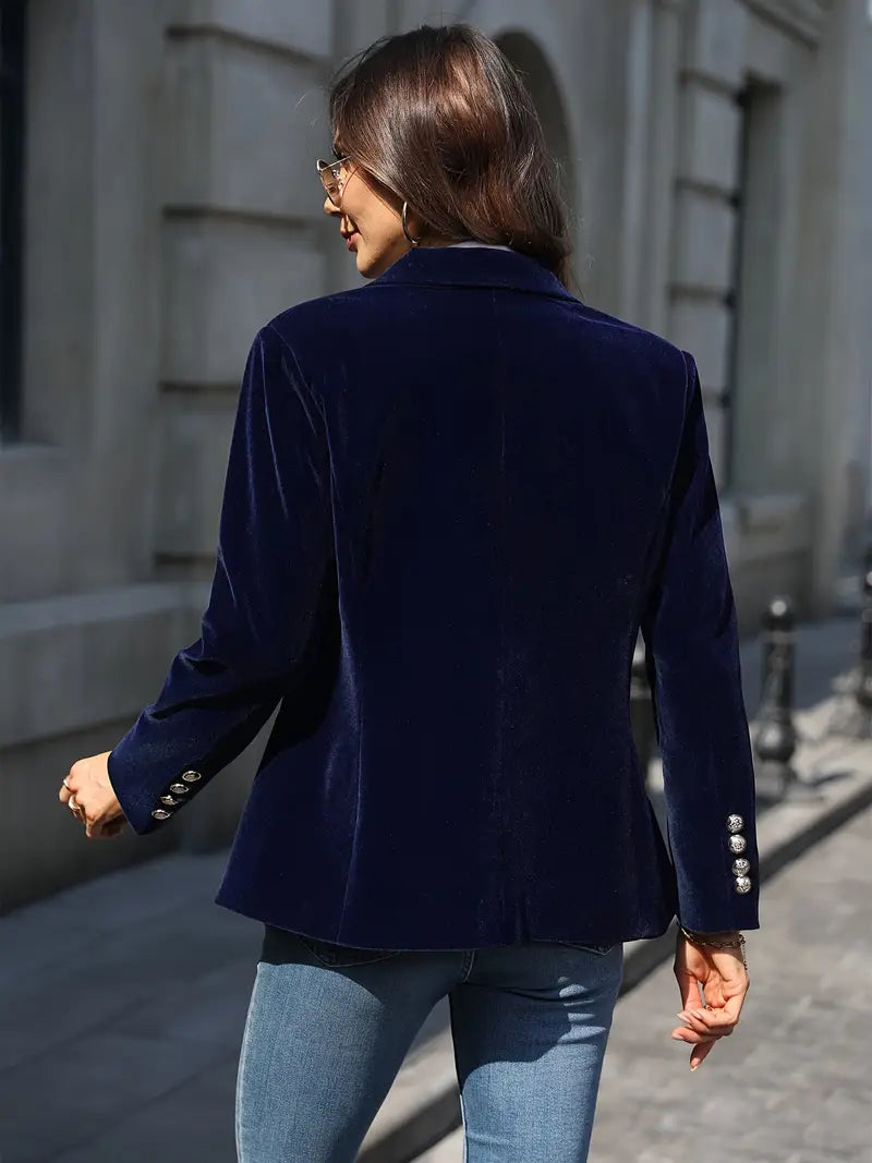Violette I Tailored Blazer with Gold Buttons