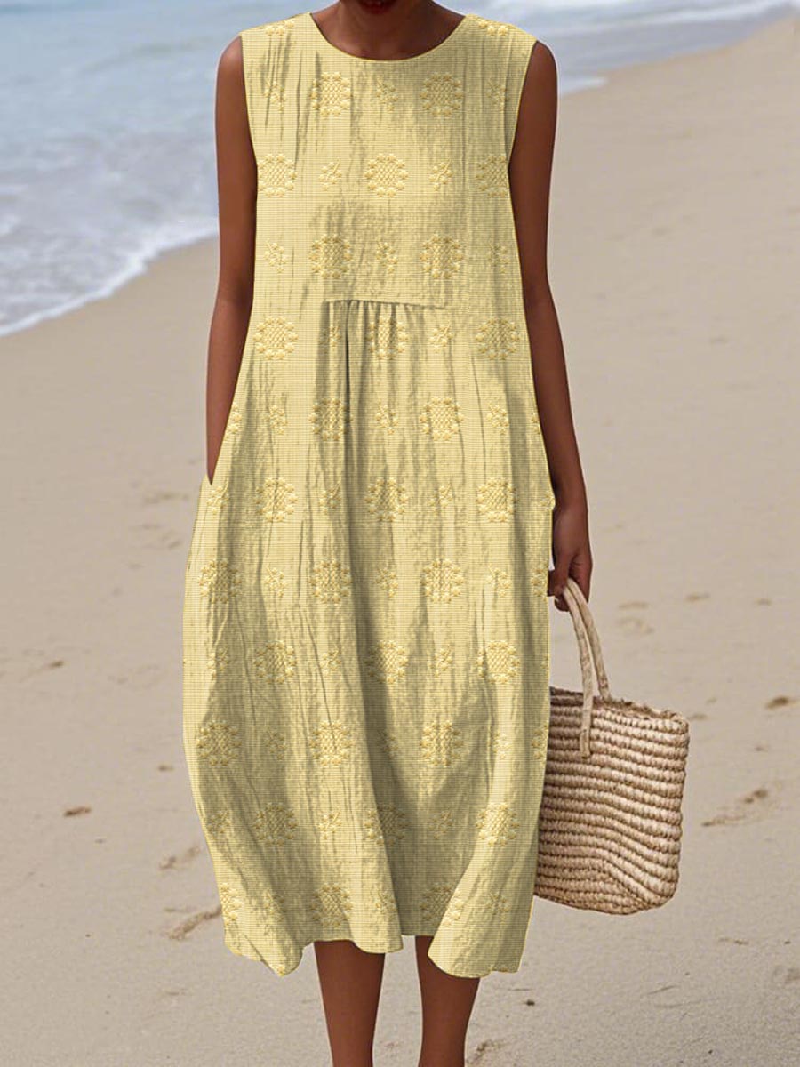 Soraya - Lightweight Sleeveless Cotton Dress with Pockets