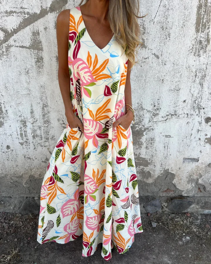 Luna - Floral Dress With Handmade Details
