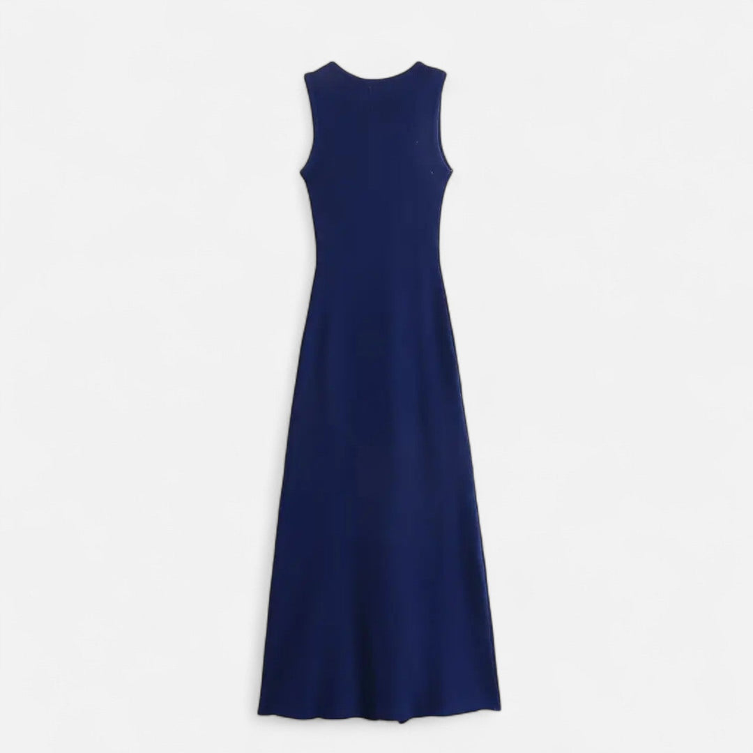 Maxim| Knitted Maxi Dress with Round Neck