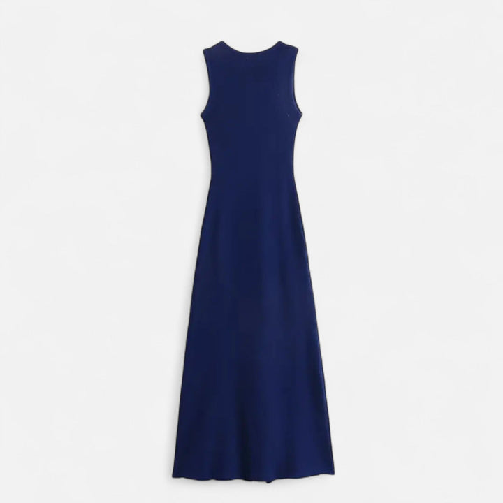 Maxim| Knitted Maxi Dress with Round Neck