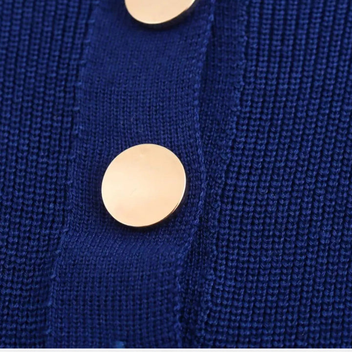 Maxim| Knitted Maxi Dress with Round Neck