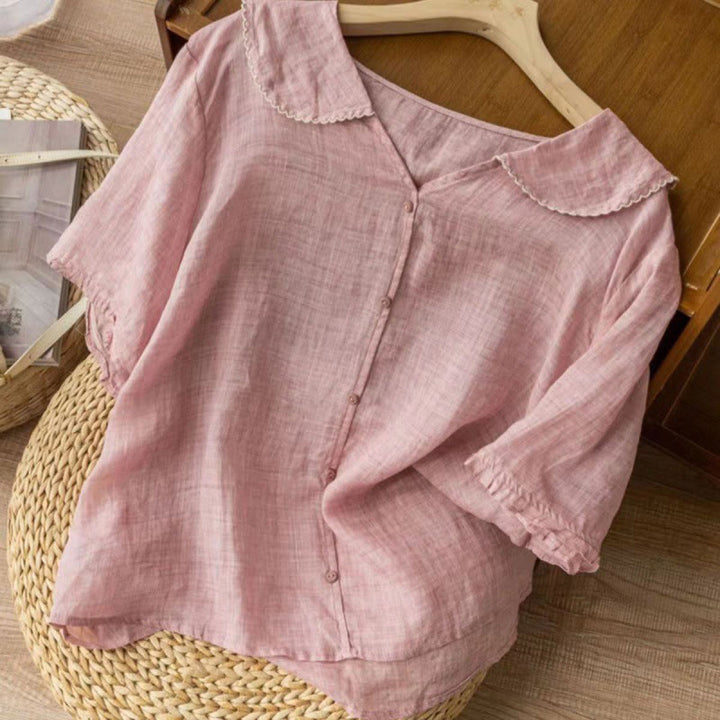 Aria | Cotton Half-Sleeve Shirt