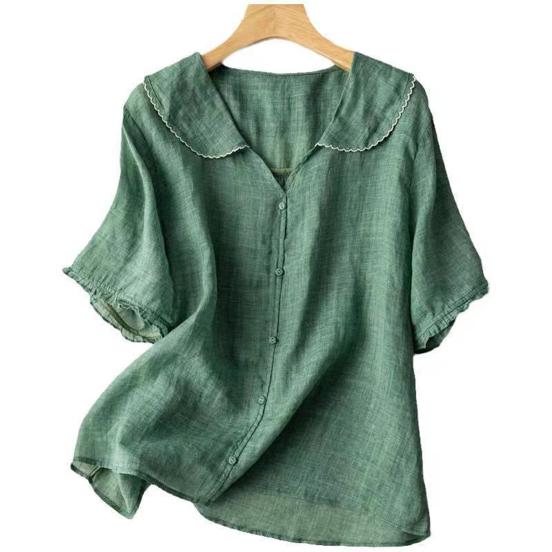 Aria | Cotton Half-Sleeve Shirt