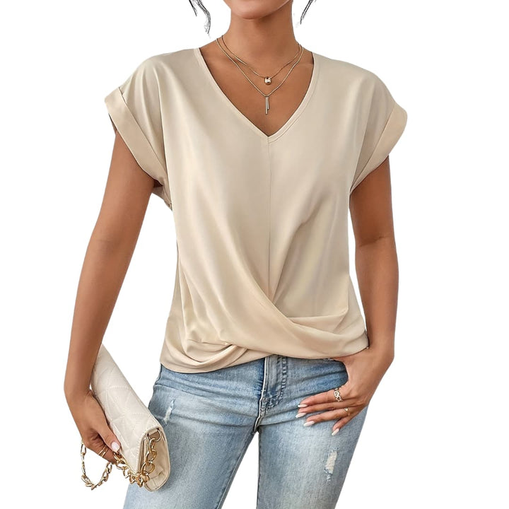 Clara | Twist Front V-Neck Top