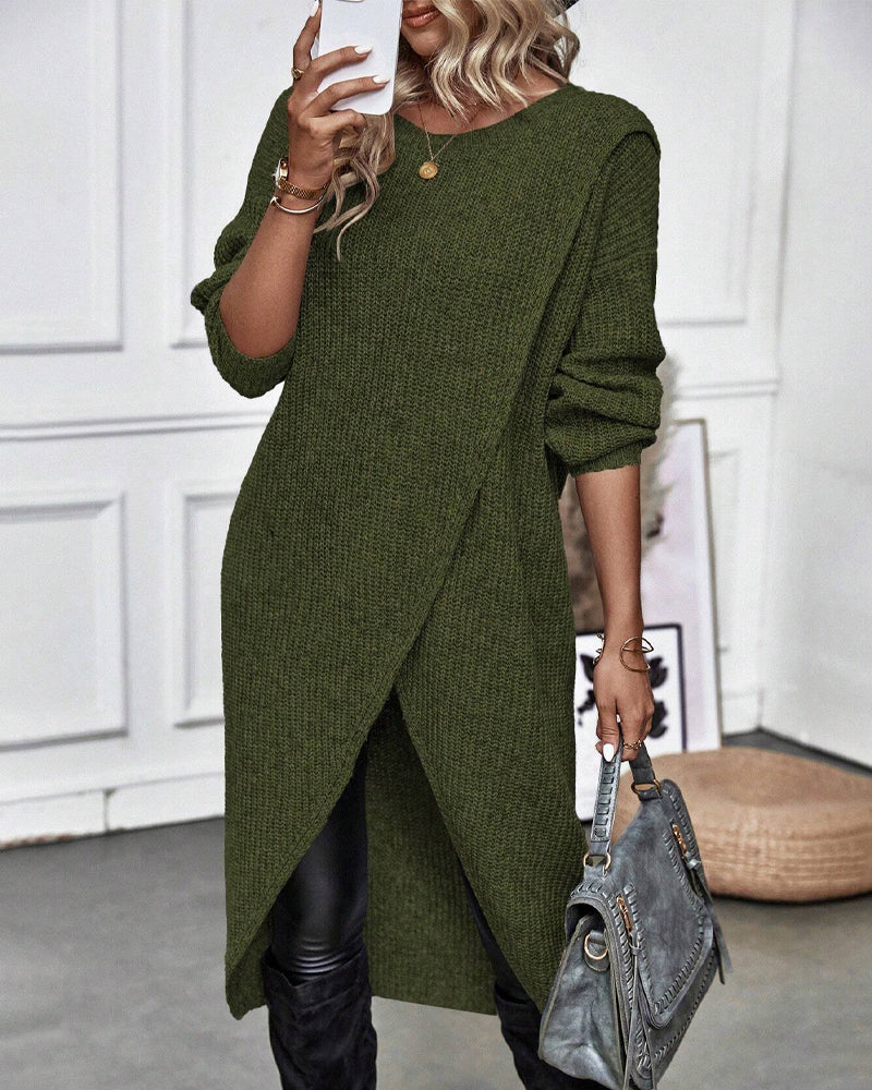 Lotte I Asymmetric Knitted Dress