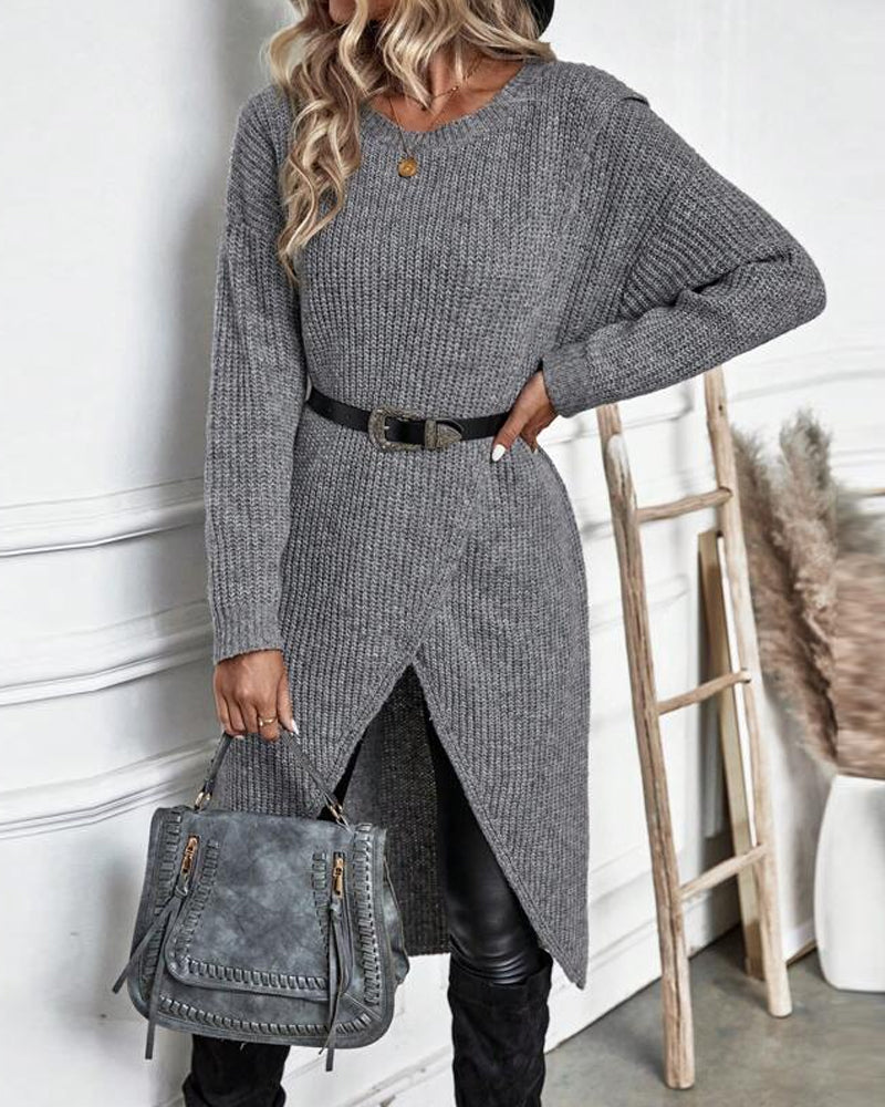 Lotte I Asymmetric Knitted Dress