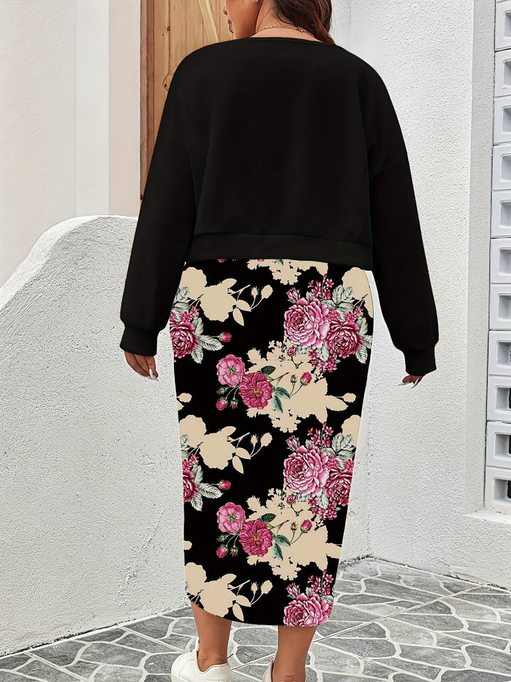 Alyssa - Stylish Sweatshirt and Dress Set