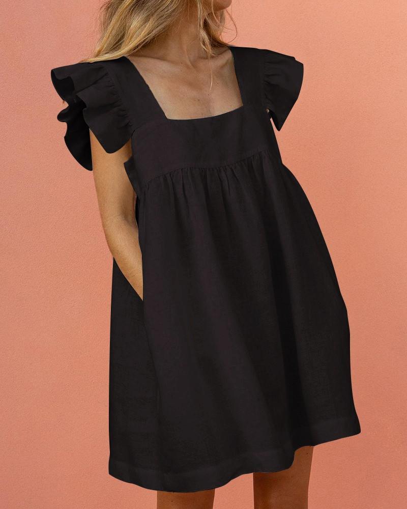 Alyssa - Effortless Flutter Sleeve Dress