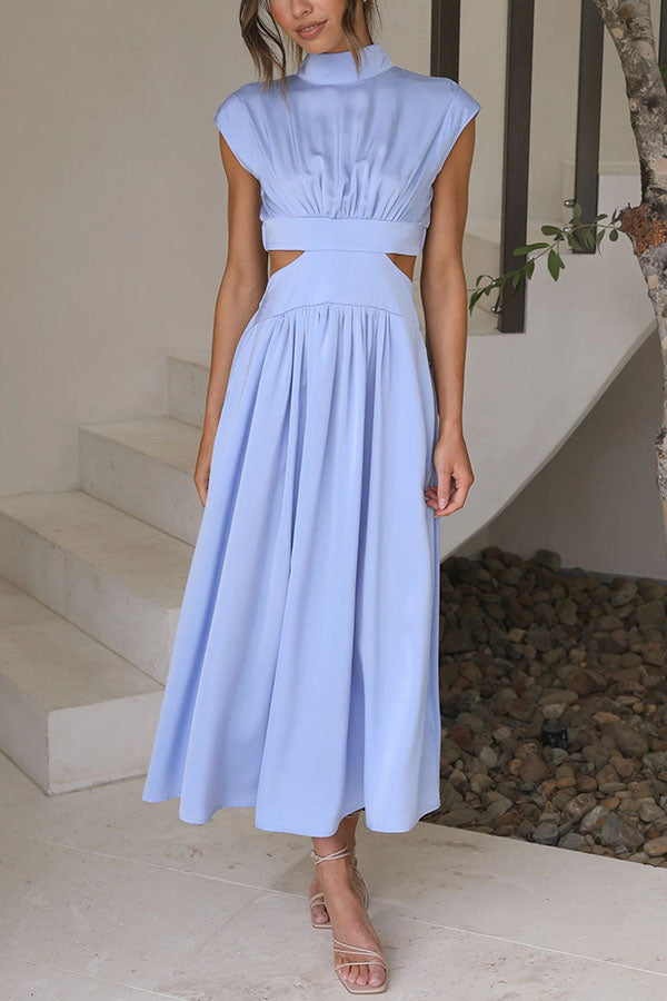 Quincy | Midi Dress Featuring Cut-Outs and Pockets