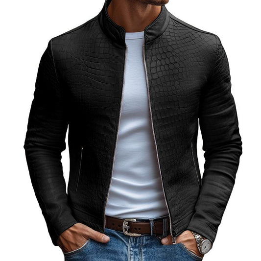 Mason Stone-Tone Leather Jacket