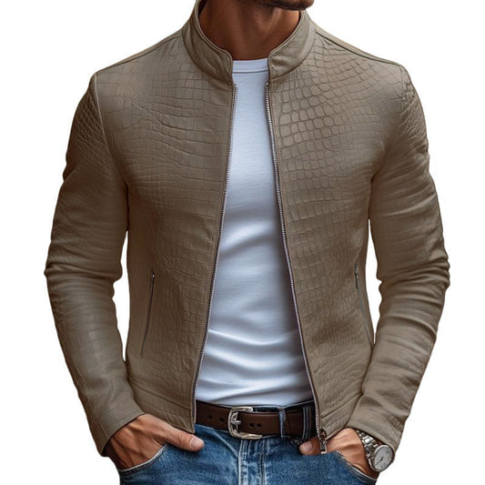 Mason Stone-Tone Leather Jacket