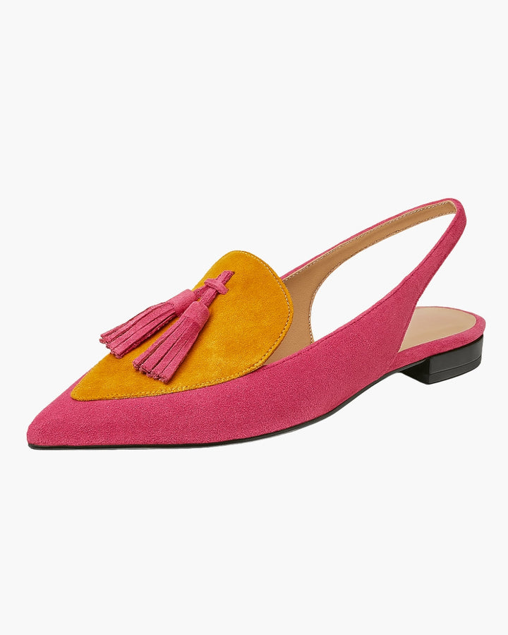 Quelia – Pointed Slingbacks with Tassels