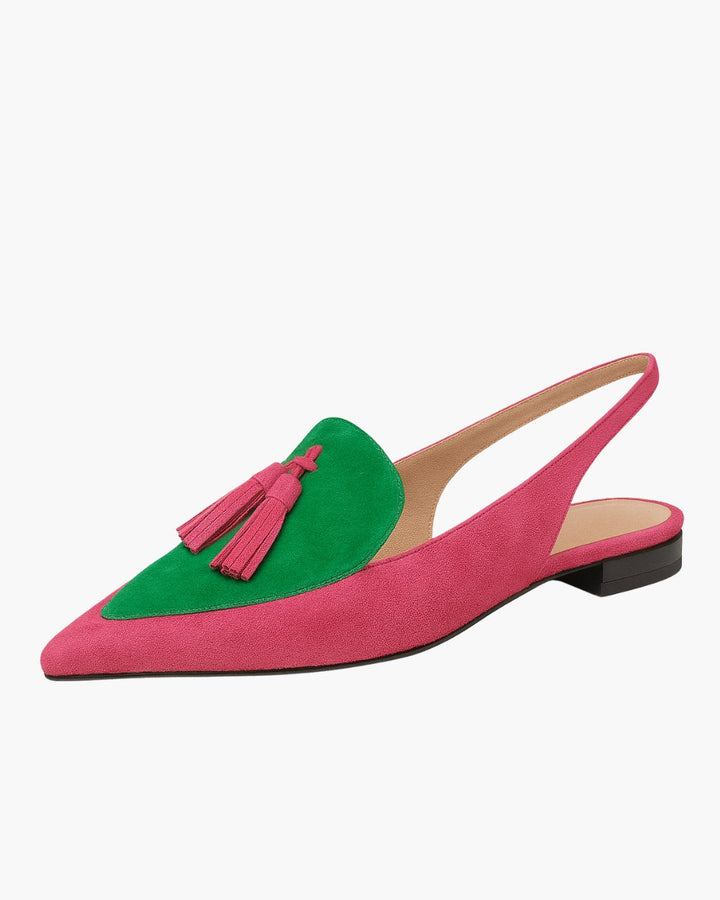 Quelia – Pointed Slingbacks with Tassels