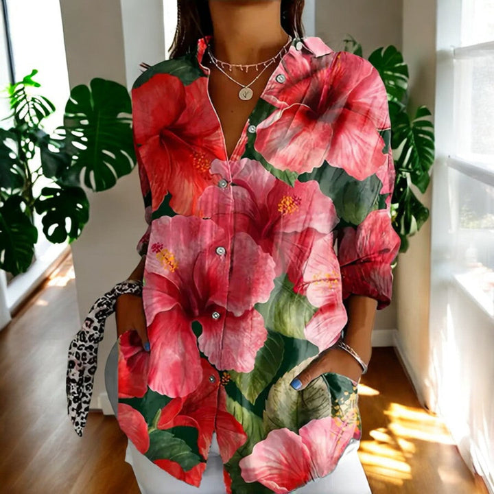 Carla™ | Vintage Floral Print Blouse