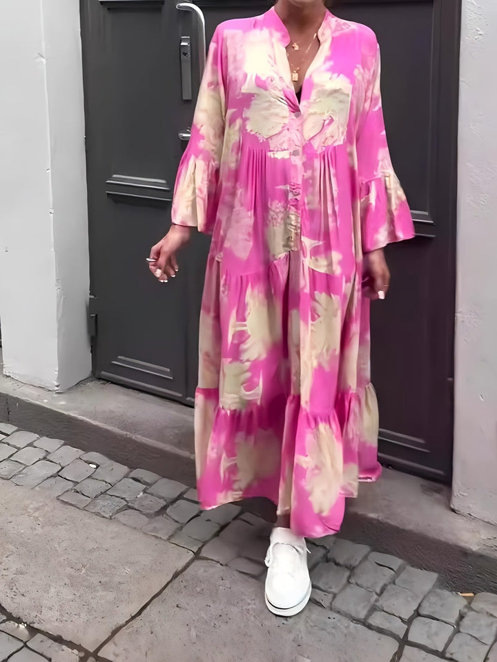 Hannah - Stylish Floral Print Casual Dress