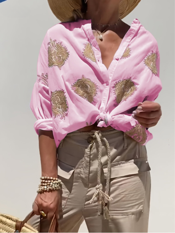 Simone™ | Ibiza Style Chic Blouse
