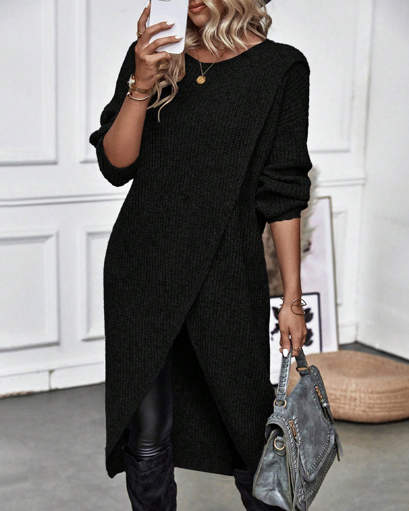 Lotte I Asymmetric Knitted Dress