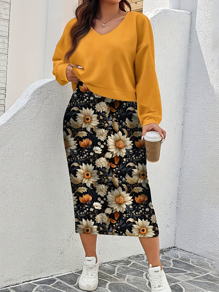 Alyssa - Stylish Sweatshirt and Dress Set