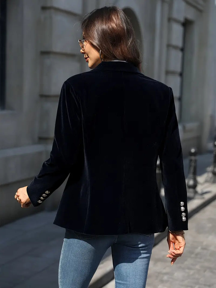Violette I Tailored Blazer with Gold Buttons