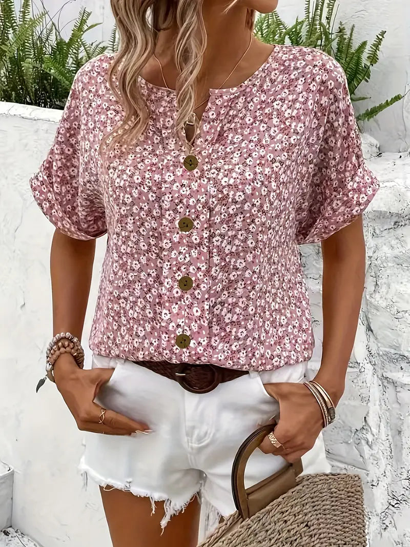 Brigitte – charming floral blouse