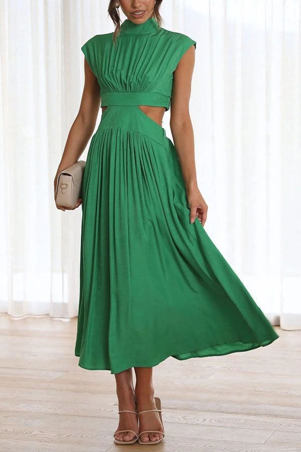 Quincy | Midi Dress Featuring Cut-Outs and Pockets