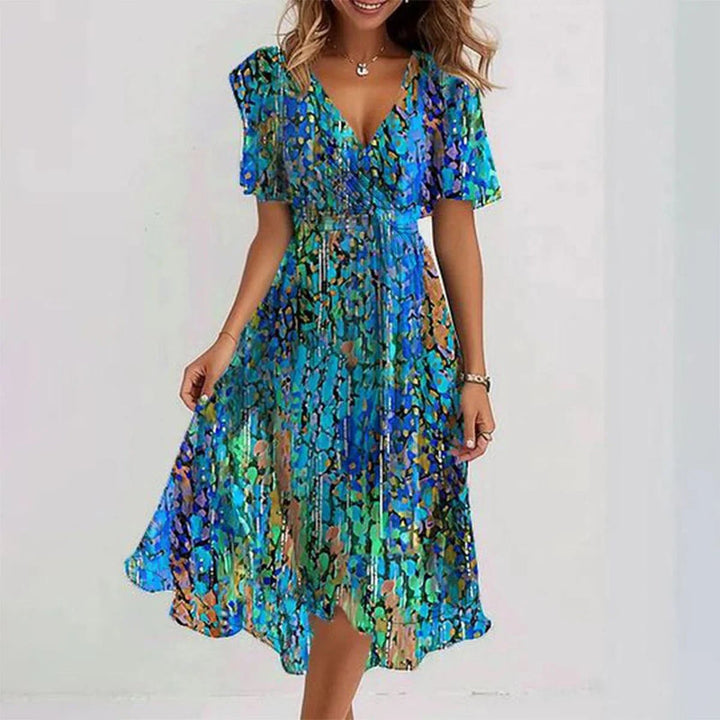 Simone I Elegant Flowing Skirt Dress