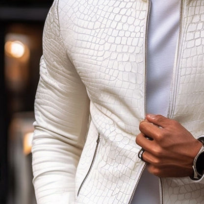 Mason Stone-Tone Leather Jacket