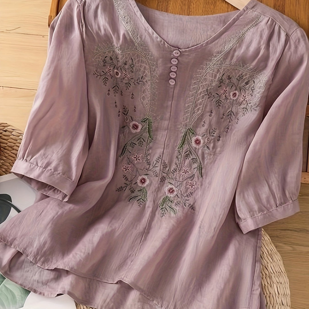 Lily™ - Elegant Floral Blouse
