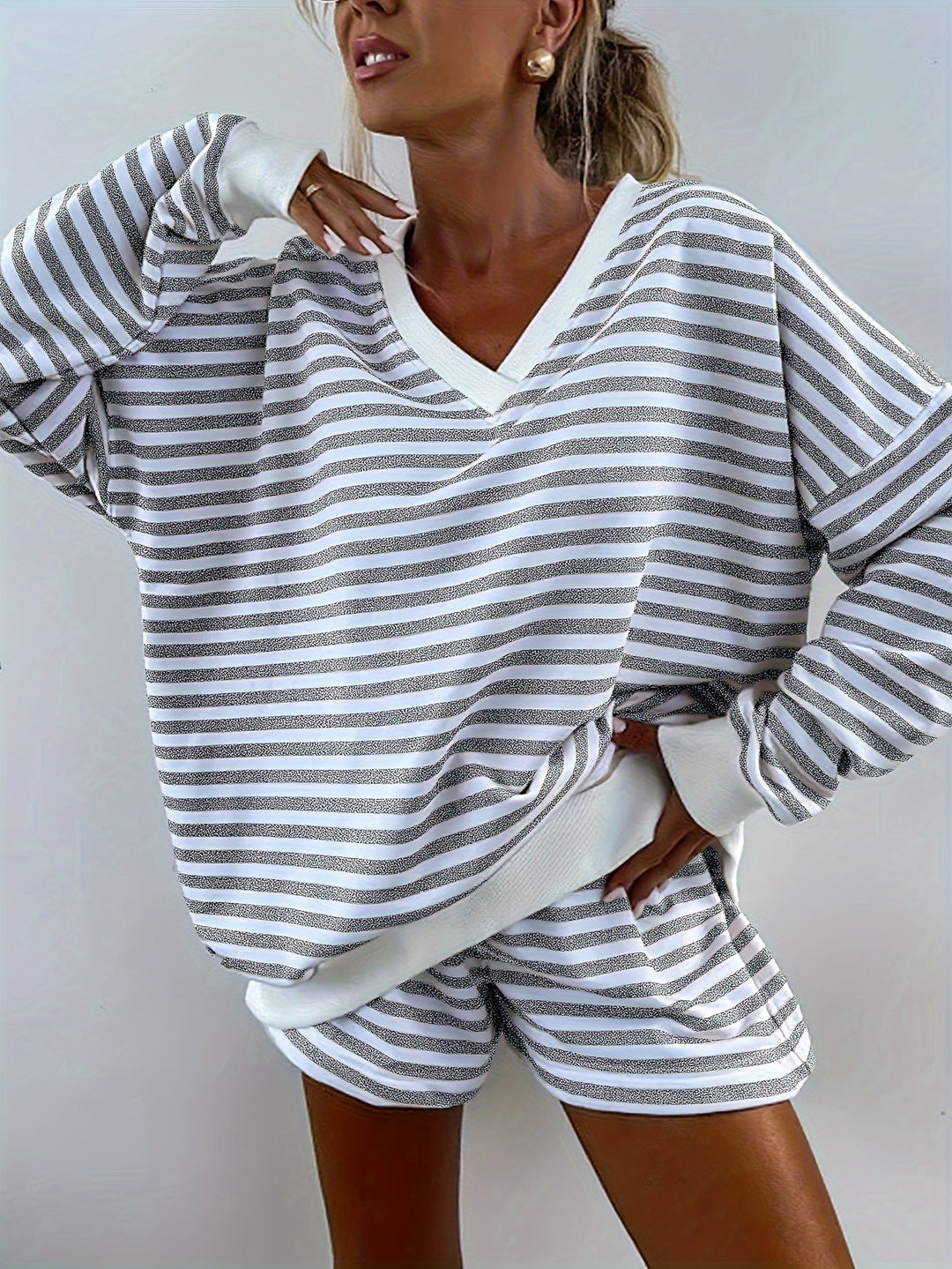Brooklyn – Casual Striped Lounge Set