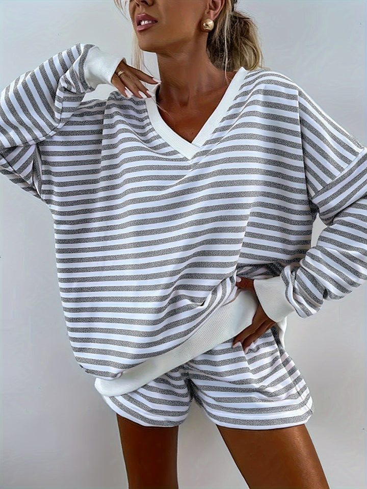 Brooklyn – Casual Striped Lounge Set