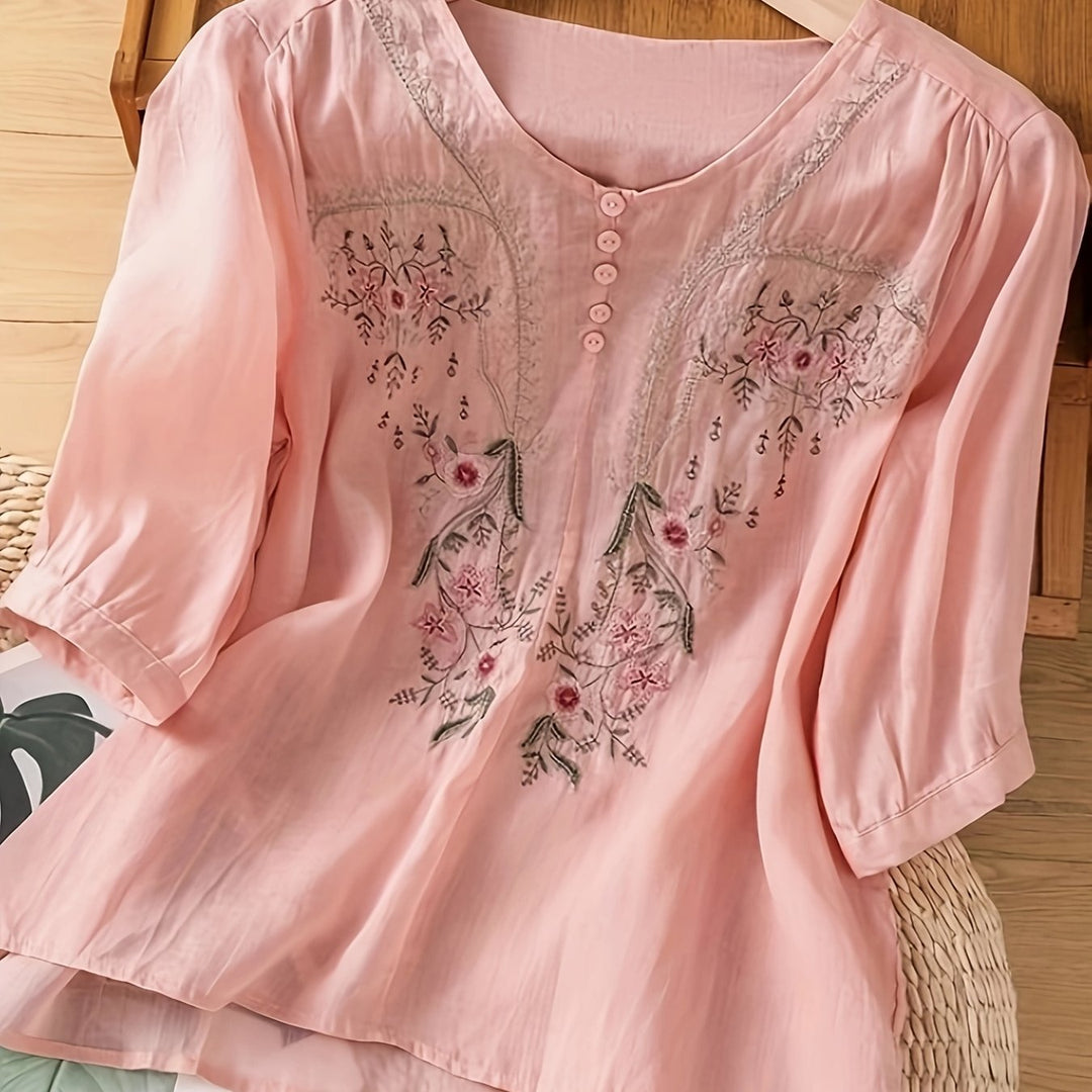 Lily™ - Elegant Floral Blouse