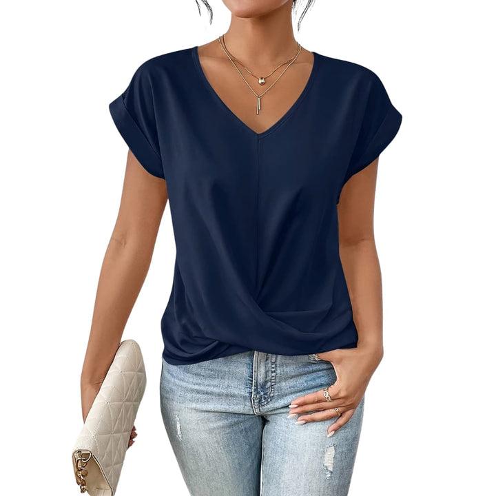 Clara | Twist Front V-Neck Top