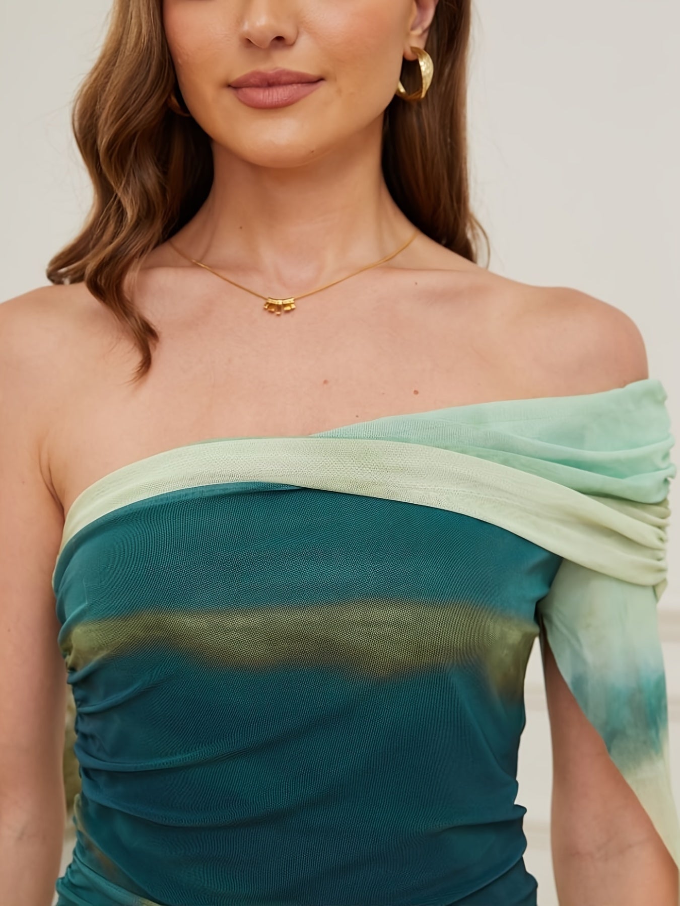 Aurelia | Off-Shoulder Ruffle Mesh Dress