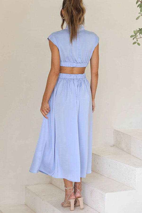 Quincy | Midi Dress Featuring Cut-Outs and Pockets